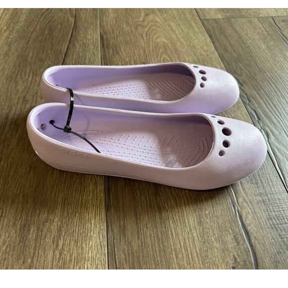 Crocs Light Purple Slip On Ballet Flats Size 6 - Picture 1 of 6